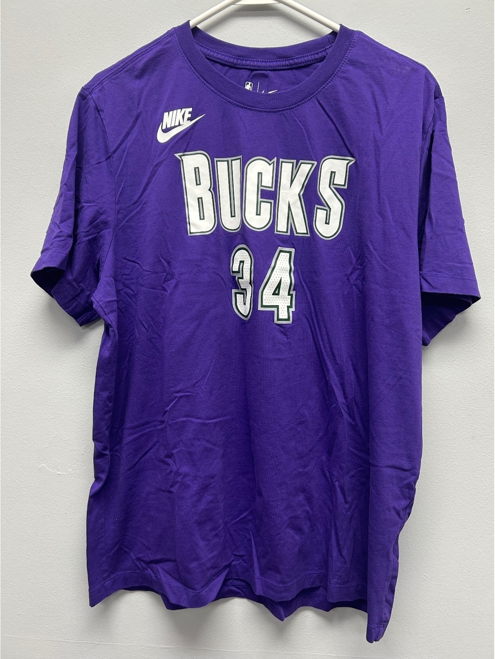 Nike Bucks Giannis Antetokounmpo #34 Purple NBA T-Shirt